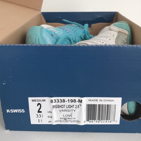 KSwiss Tennis Sneakers “bigshot light” size 2 - Picture 8 of 8